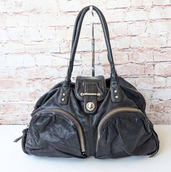 Botkier Bianca Black Leather Satchel Handbag - Picture 1 of 11